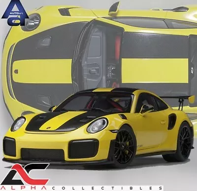 Autoart 78172 1:18 Porsche 911 (991.2) Gt2 Rs Weissach Package (yellow) Supercar • $209