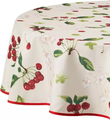 European Kitchen Cherries Vintage 60  Round Tablecloth • $32.90