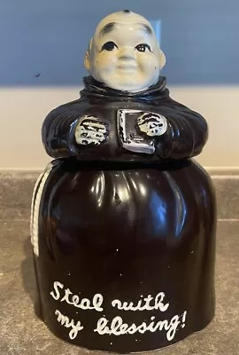 Vintage Monk Cookie Jar Thou Shalt Steal With My Blessing • $20