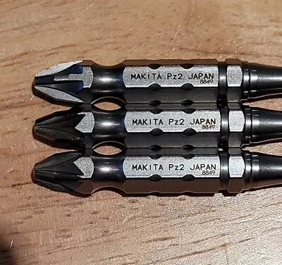 3 X Makita Pz2 Impact Torsion Screwdriver Bits  Fit Dewalt Milwaukee  Hikoki • £7.95