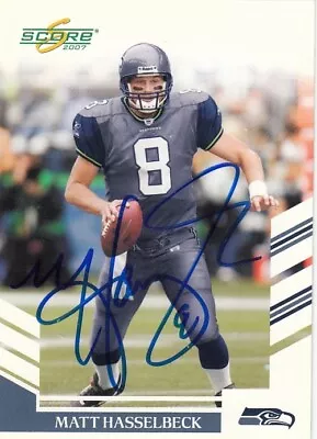 2007 Score Seahawks  Matt Hasselbeck ESPN Signed Autograph Auto IP Card • $10.39