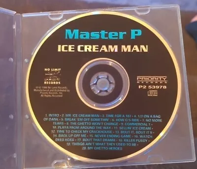 Ice Cream Man By Master P (CD 2005) Disc Only  • $8