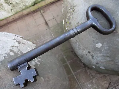 Antique Giant Enormous Huge Rarity Iron Door Lock Key Genuine Old Jail Key 970Gr • $95