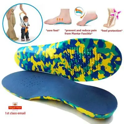£8.69 • Buy UK Kids Children Orthotic Shoes Insoles Orthopedic Flat Feet Arch Support Pads G