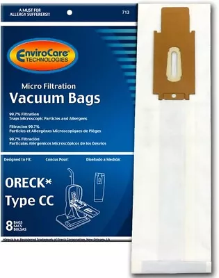 Oreck Type CC Upright XL Vacuum Cleaner Bags (8) HEPA Allergen/Micro Filtration • $13