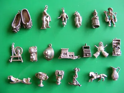 Ze Vintage Sterling Silver Charms Charm Slippers Trophy Horse Church Matadorl • £9.99