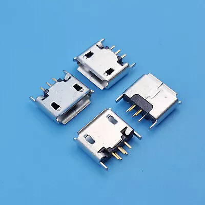 20Pcs Micro USB Type AB Female 5Pin Socket 180 Degrees DIP Solder Jack Connector • $1.80