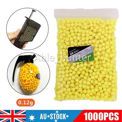 1000X Yellow Hard Airsoft Pellets BB Strikeball 0.12g - 6mm Tactical BB Balls AU • $37.11