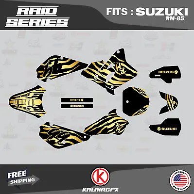 Graphics Kit For Suzuki RM85 (2001-2023) RM 85  Raid Series - GOLD • $54.99