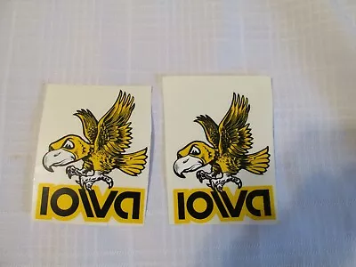 Vintage IOWA HAWKEYES Herky Iowa Decals Lot Of 2 • $1.99