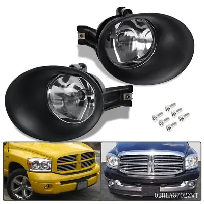 Fit For 02-08 Dodge Ram1500 03-09 2500 3500 Glass Bumper Fog Light Driving Lamps • $27.41