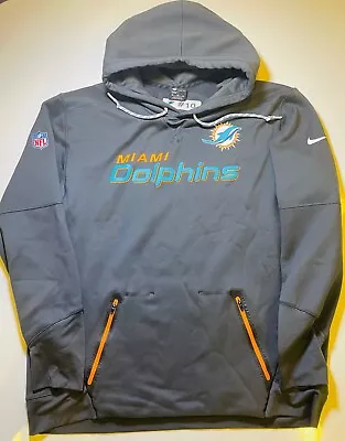 Nike Miami Dolphins Hoodie Sweater NFL On Field Apparel Mens Size XXL Gray • $62