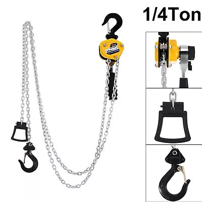 1/4 Ton Mini Lever Block Chain Hoist Come Along Puller 550 Lbs 10Ft/3m Lift • $50.99