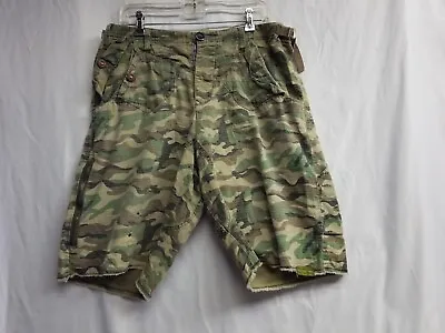 Aaron Chang Men's Cargo CAMOUFLAGE Shorts Size 36  Green  • $34.85