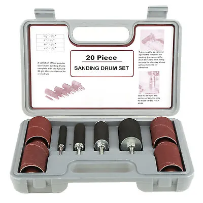 £42.15 • Buy 20pcs Drum Sanding Kit Sander Sleeves Set With Drums For Power Drills 80/120Grit
