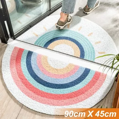 Door Mat Doormats Non Slip Natural Coir Rainbow Indoor Outdoor Home Garden Mats • £8.59