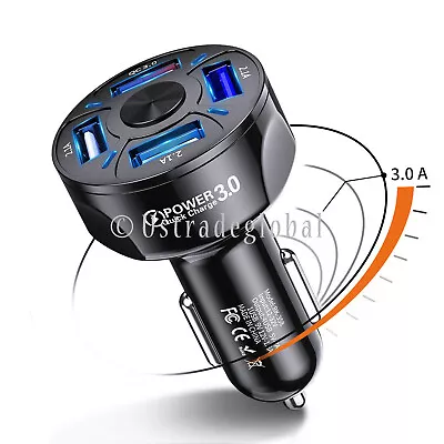 4 USB Port Super Fast Car Charger Adapter For IPhone Samsung Android Cell Phone • $4.99