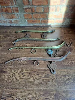 4 Total - 2 Odd And 1 Pair Of Antique Brass Horse Harness Collar Hames • £45