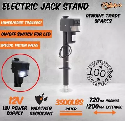 Electric Jack Stand Wheel 12v 1587kg 3500lbs Caravan Trailer Boat Stabilizer Leg • $209.96