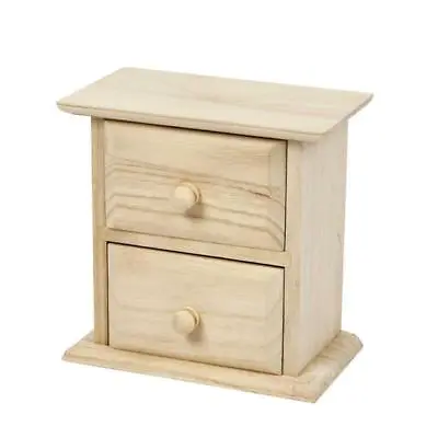 £7.99 • Buy Mini Wooden Chest Of Drawers Storage Box Decorate Paint Wood 13cm Personalise