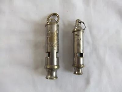 Vintage Emca Boy Scouts  & Acme Guide Whistles Metal & Brass • $39.83