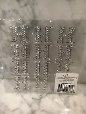 Kate Aspen Jeweled Monogram Letters (Set Of 24) Letter H Silver • $2