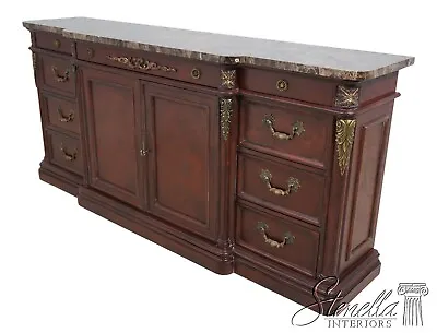 62859EC: French Louis XVI Style Marble Top Sideboard • $2595
