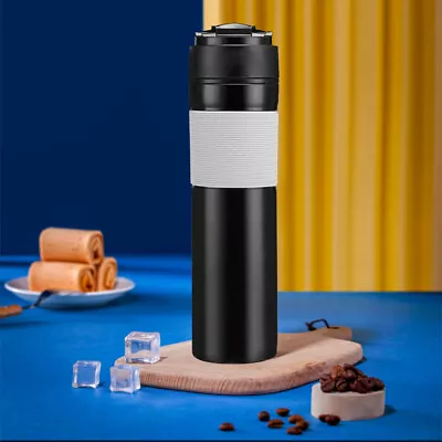 French Press Coffee Machine Plunger Filter Coffee Mug For Outdoor Travel Camping • £13.05