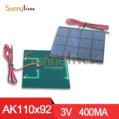 2V 150MA 3V 400MA Monocrystalline Solar Panel For DIY Toy Solar Light Lawn Lamp • $14.31