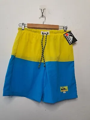 Vintage Quiksilver Swim Shorts Size Large Multicoloured 1990s 1980s Sportswear • $140