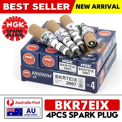 Set Of 4 Genuine OEM NGK 2667 Iridium IX Spark Plugs BKR7EIX Made In  Japanese • $51.99