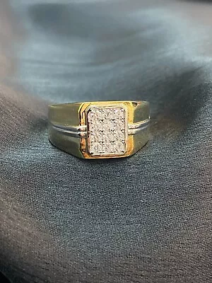 0.84 TCW Round Brilliant Cut Diamonds Men's Wedding Band Ring In 14K Yellow Gold • $1890.50