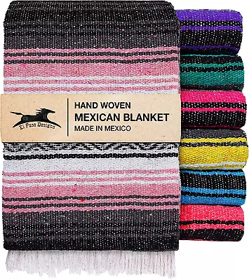 Mexican Yoga Blanket | Colorful Falsa Serape | Park Blanket Yoga Towel Picnic • $29.13
