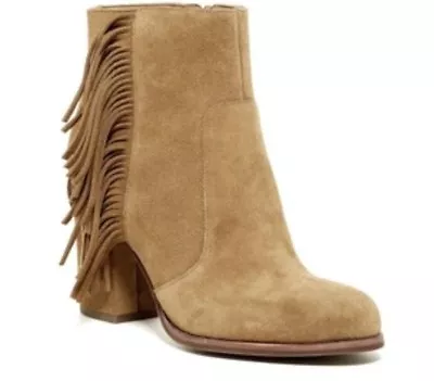 NEW! Via Spiga Suede SOLD OUT! Niurka Fringe Bootie ~ Size 8 $350 • $40