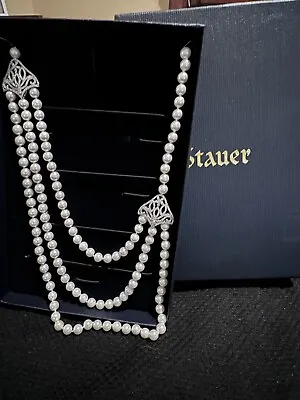 Vintage Sauer Triple Strand Pearl Necklace • $20