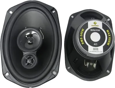 Bass Rockers 6x9  3-way Coaxial Speakers  Car Audio Replacement Pair • $33.99