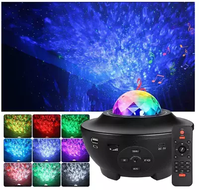 3In1 Galaxy Star Projector LED Night Light Music Player Remote Control Kids Gift • $19.82