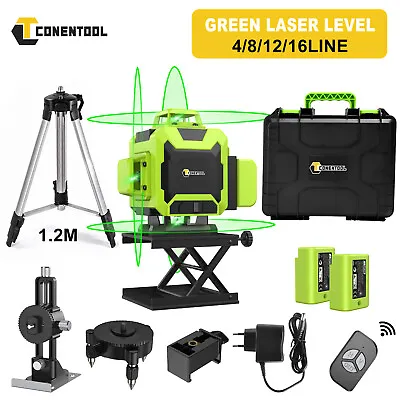 Laser Level 4D 16 Lines 360°Rotary Tripod-level Cross Self Leveling Measure Tool • £17.49