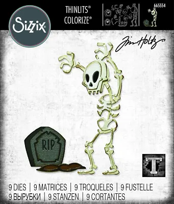 £11.99 • Buy Sizzix Mr Bones, Colorize Die Set By Tim Holtz - Sizzix Thinlits Dies