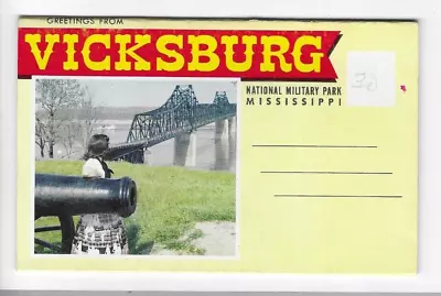 Postcard Folder-vicksburg National Military Park-mississippi • $2