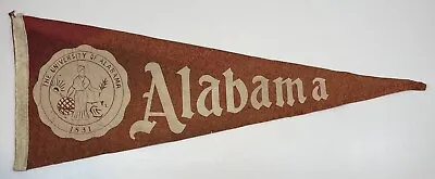 Vintage University Of Alabama College Pennant Wool Sports Football READ • $35.99