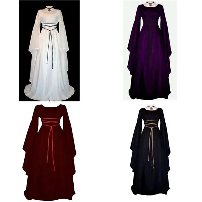 £9 • Buy Women Renaissance Medieval Victorian Long Dress Costume Gothic Witch Fancy Dress