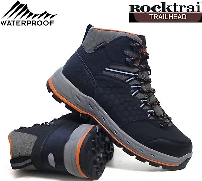 Mens Waterproof Hiking Trail Memory Foam Walking Ankle Trainers Shoes Boots Sz • £15.99