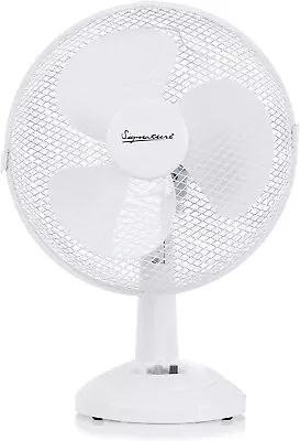 Signature S40008B Portable 9 Inch Oscillating Desk Fan With Adjustable 9  • £12