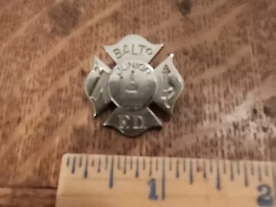 OBSOLETE Baltimore MD JUNIOR FIRE DEPT HAT BADGE • $25