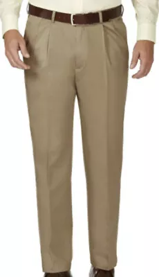 New Haggar Work To Weekend 40WX29L Classic Fit Expand Waist-Pleated Khaki Pants • $25