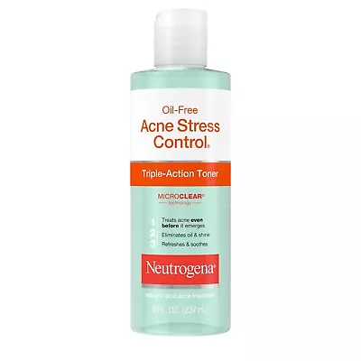 $16.95 • Buy Neutrogena Oil-Free Acne Stress Control Triple Action Toner, Salicylic Acid 8 Oz