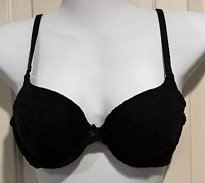 Victoria's Secret Demi/Demi-Buste Black Nylon Lace Bra - 34C • $17.14