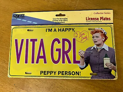 I Love Lucy License Plate I'm A Happy Vita Girl  Peppy Person Vitameatavegamin • $11.35