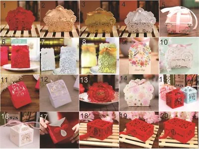 $2.84 • Buy 50PCS Hot Sale Various Design Wedding Favour Boxes Candy Gift Party Boxes Ribbon